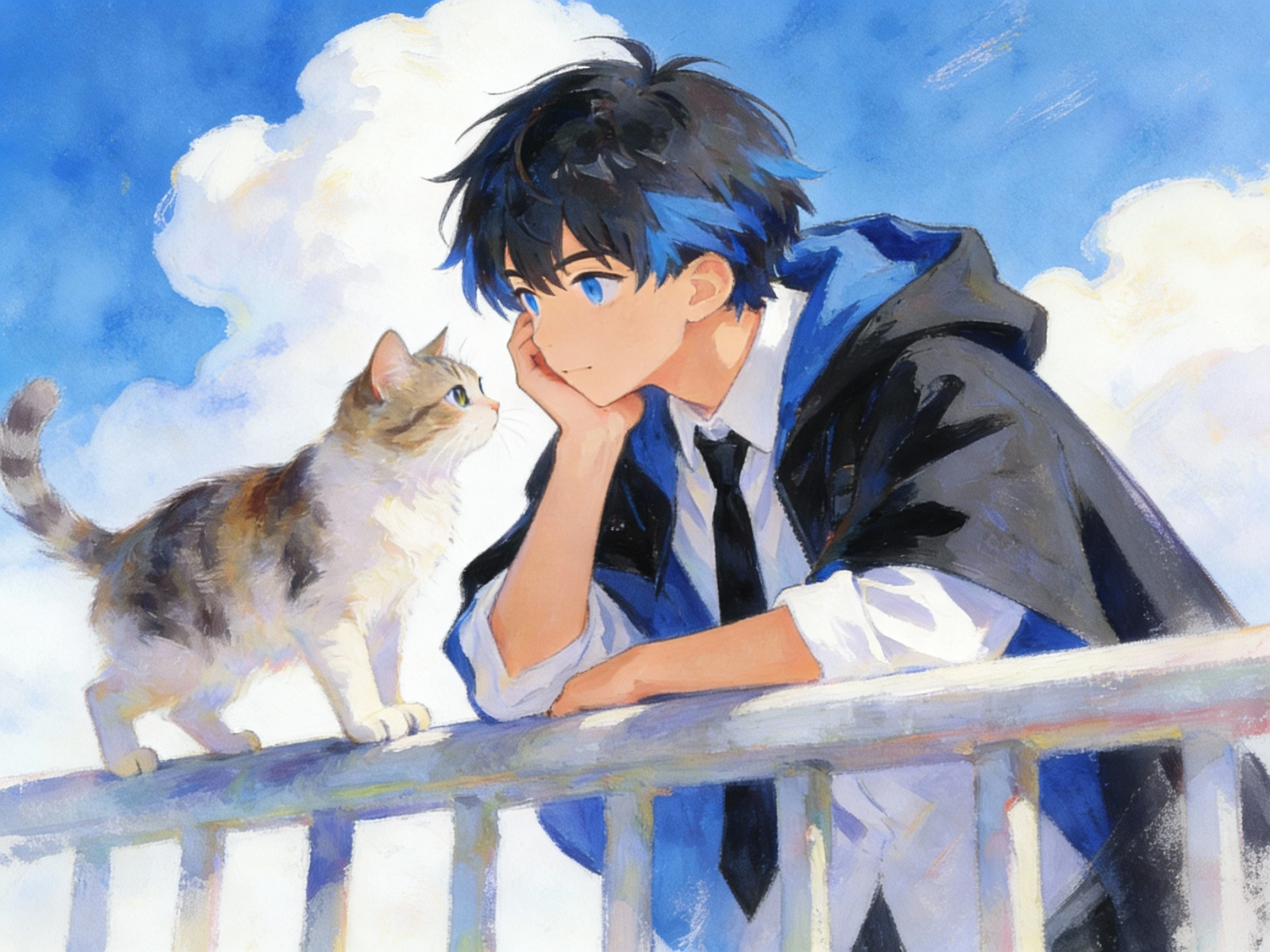 极简抽象背景：深蓝色渐变背景，无干扰元素，适合作为个人介绍页面的背景